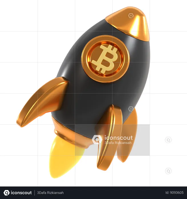 Bitcoin Launch  3D Icon