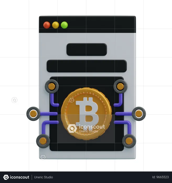Livre blanc sur le bitcoin  3D Icon
