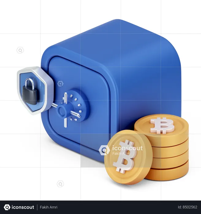 Bitcoin Locker  3D Icon