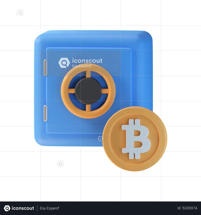 Bitcoin Locker  3D Icon