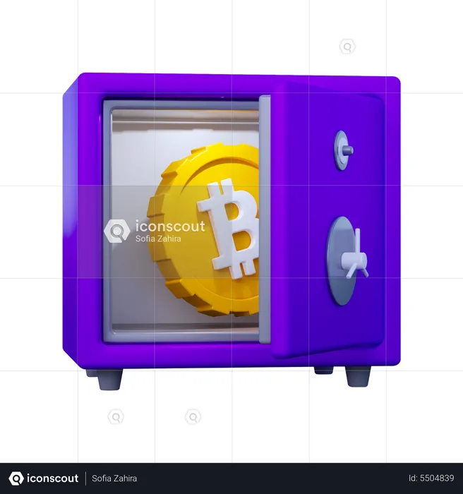 Bitcoin locker  3D Icon
