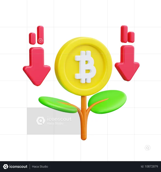 Bitcoin Loss  3D Icon