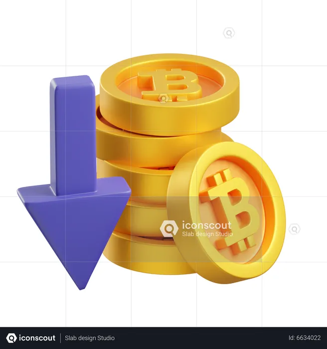 Bitcoin Loss  3D Icon