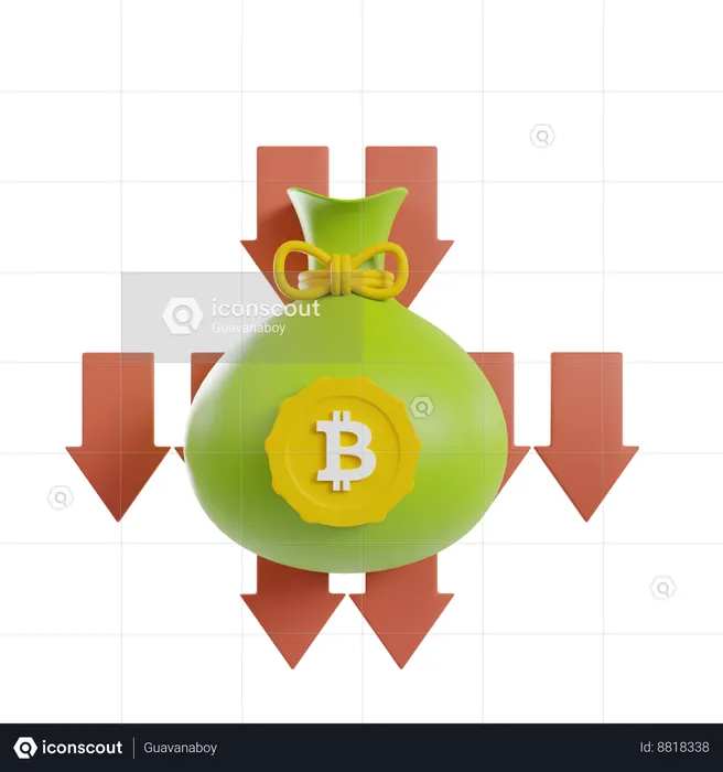 Bitcoin Loss  3D Icon