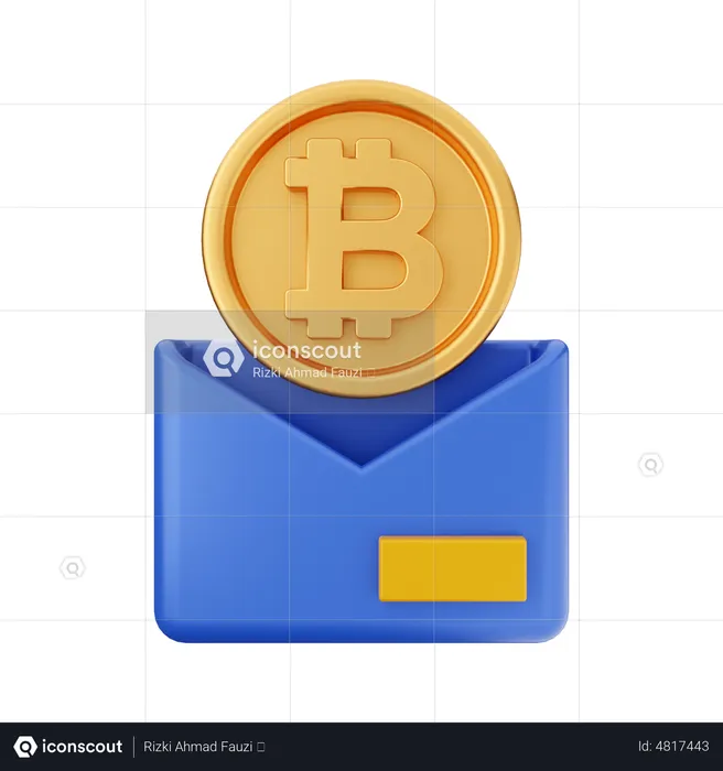 Bitcoin Mail  3D Icon