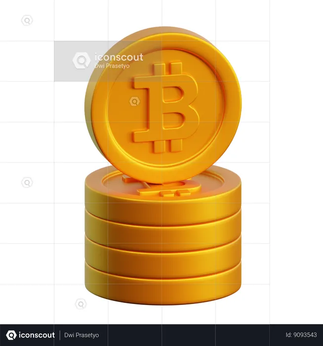 Bitcoin management  3D Icon