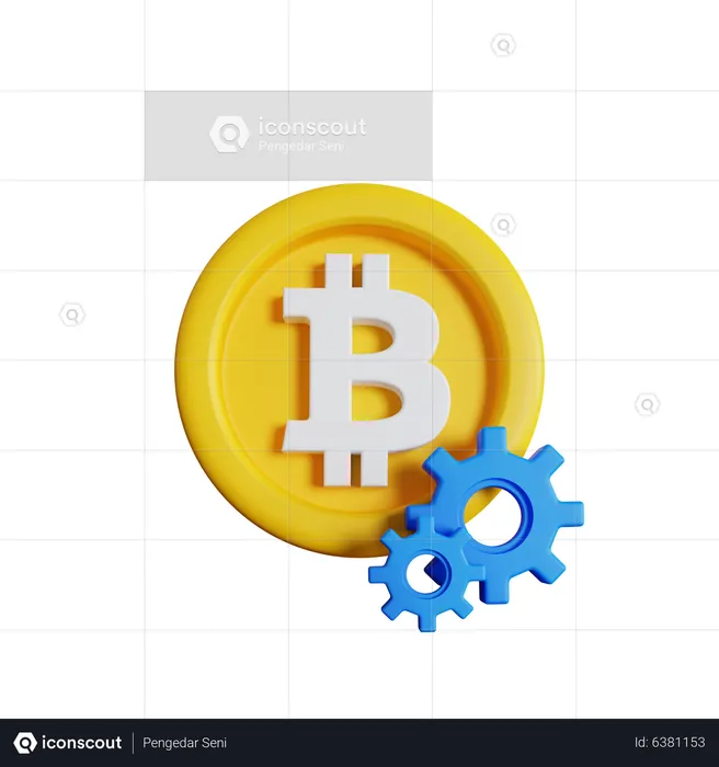 Bitcoin Management  3D Icon