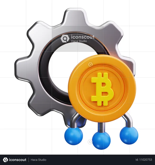 Bitcoin Mangement  3D Icon