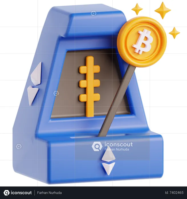Bitcoin Metronome  3D Icon