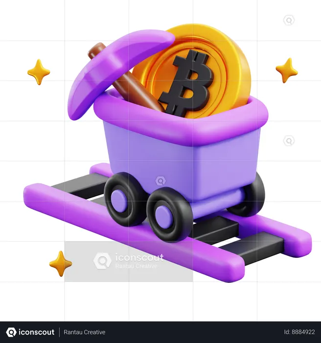 Mina de bitcoin  3D Icon