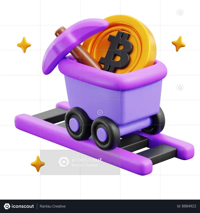 Bitcoin mine  3D Icon