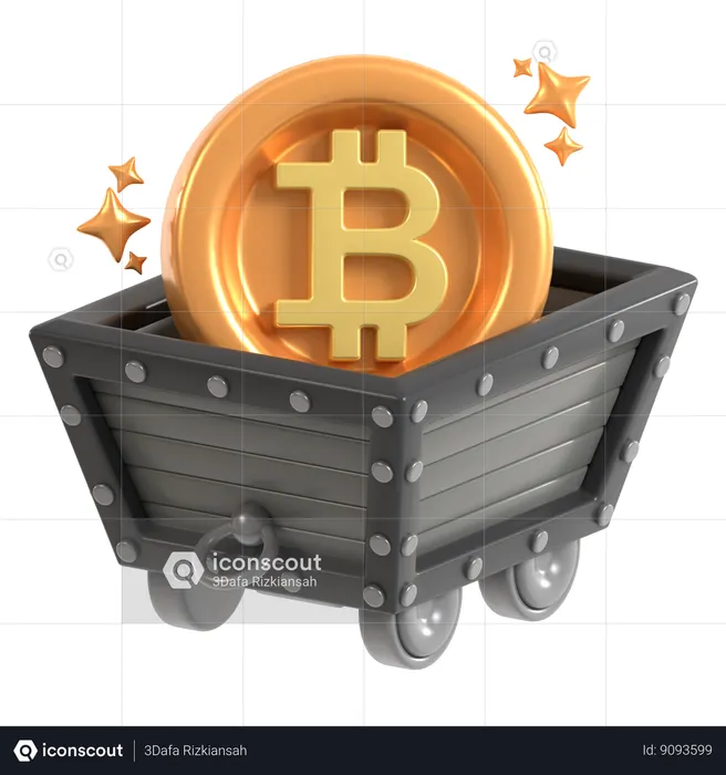 Bitcoin Mine Chart  3D Icon