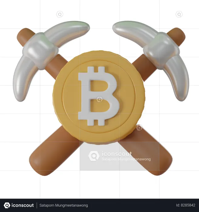 Extraction de bitcoins  3D Icon