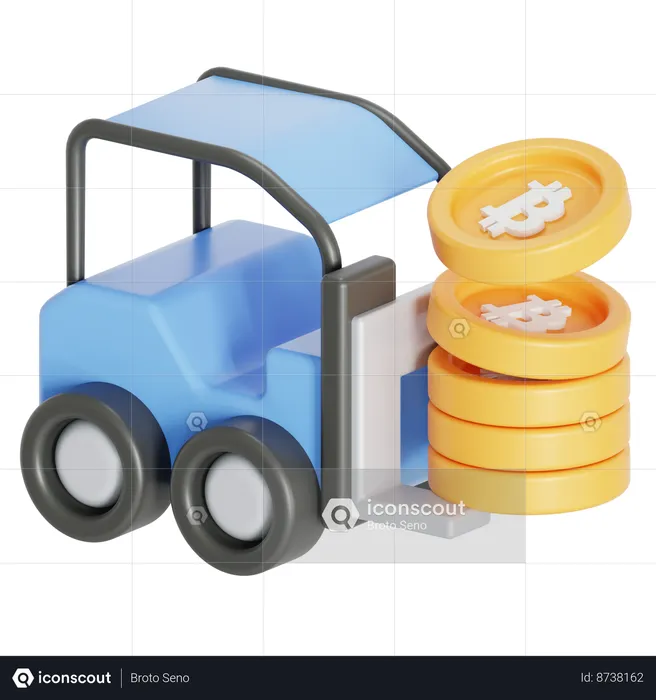 Extraction de bitcoins  3D Icon