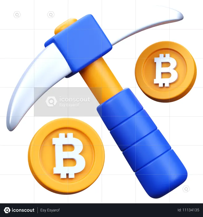 Bitcoin Mining  3D Icon