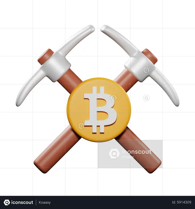 Bitcoin Mining  3D Icon