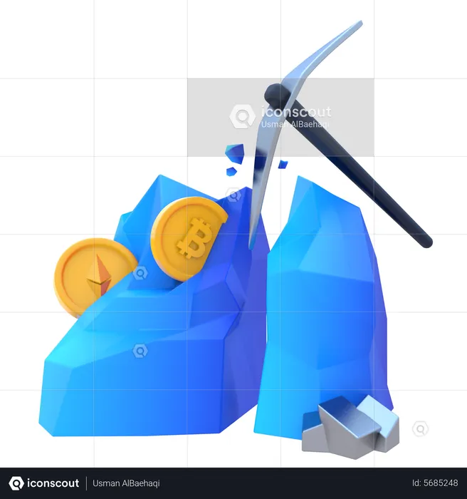 Bitcoin Mining  3D Icon