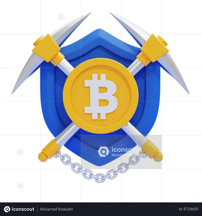 Bitcoin Mining  3D Icon