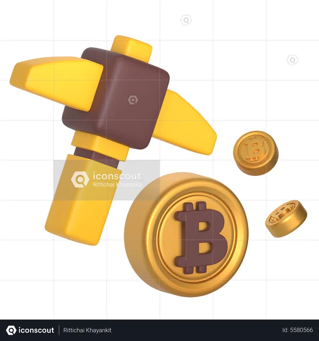 Bitcoin Mining  3D Icon