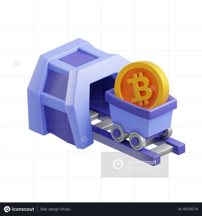 Bitcoin Mining  3D Icon