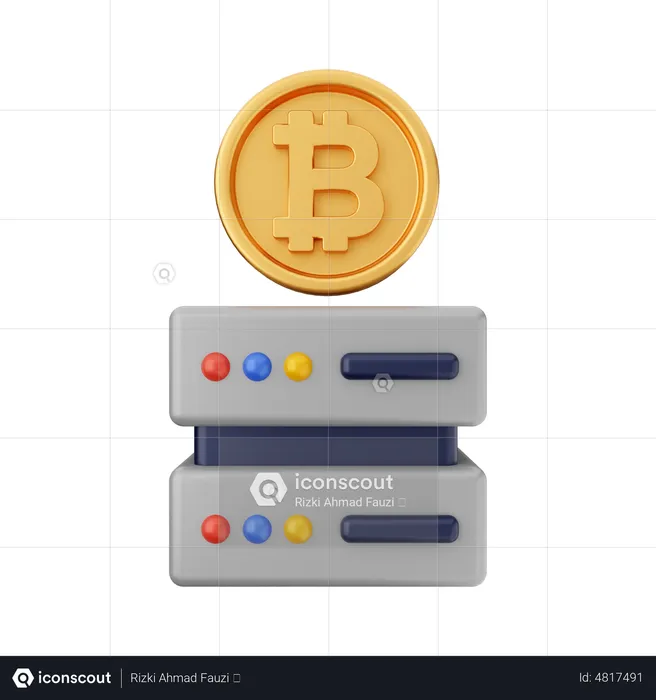 Extraction de bitcoins  3D Icon