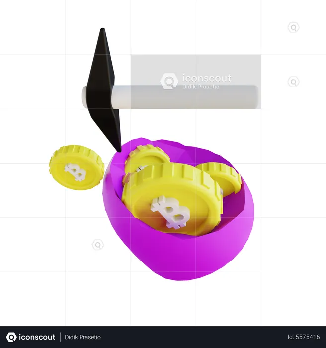 Extraction de bitcoins  3D Icon