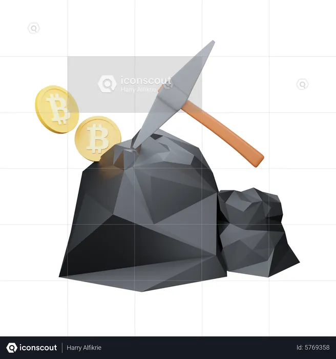 Extraction de bitcoins  3D Icon