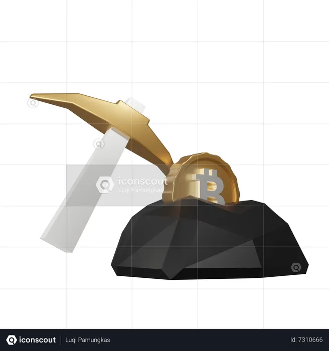 Extraction de bitcoins  3D Icon