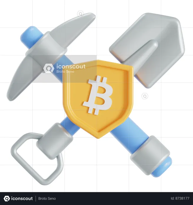 Bitcoin mining safe  3D Icon