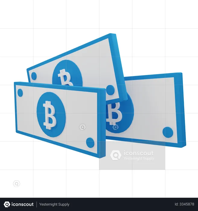 Bitcoin Money  3D Illustration