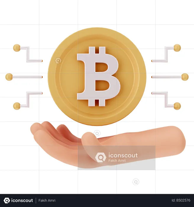 Bitcoin Network  3D Icon