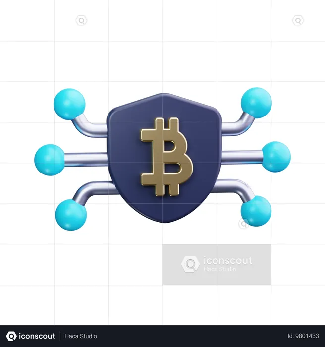 Bitcoin-Netzwerk  3D Icon