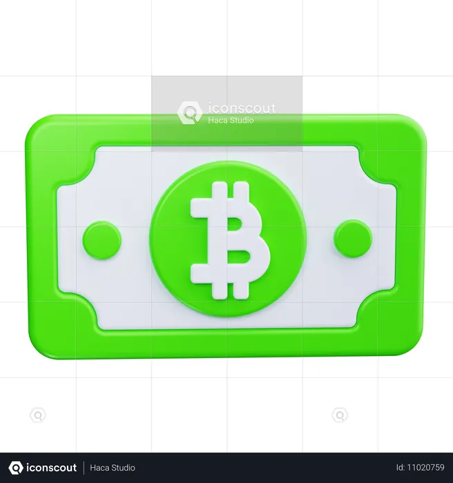 Bitcoin-Notiz  3D Icon