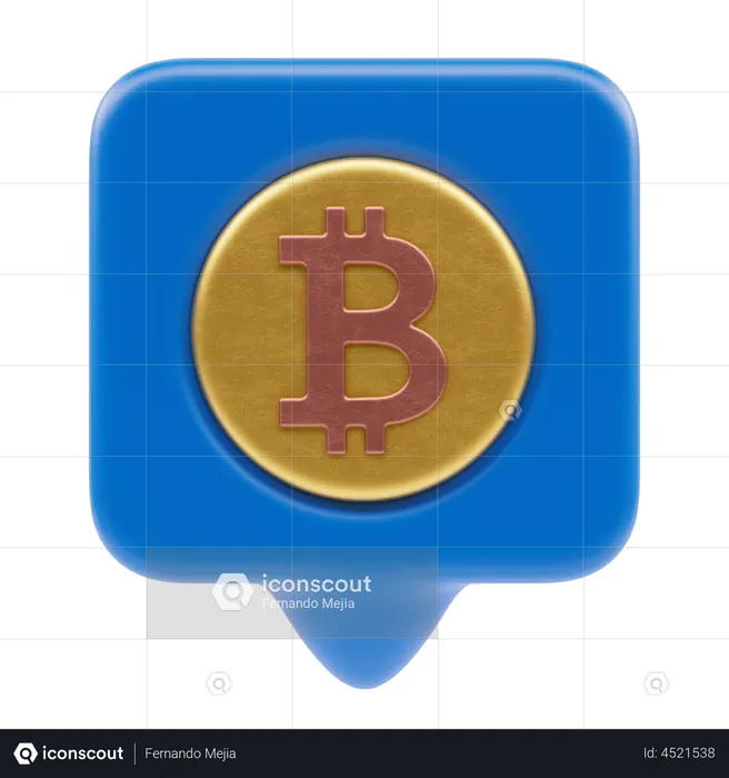 Bitcoin Notification  3D Icon