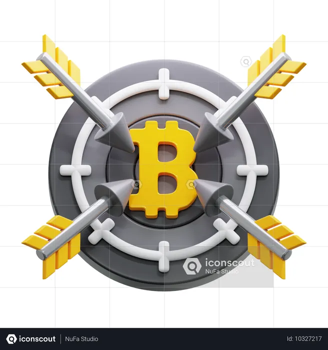 Objetivo de bitcoin  3D Icon