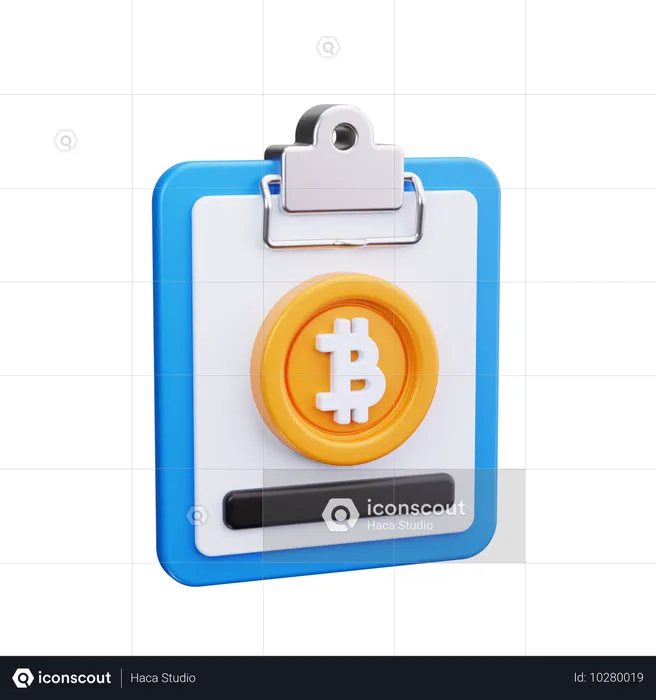 Bitcoin Paper  3D Icon