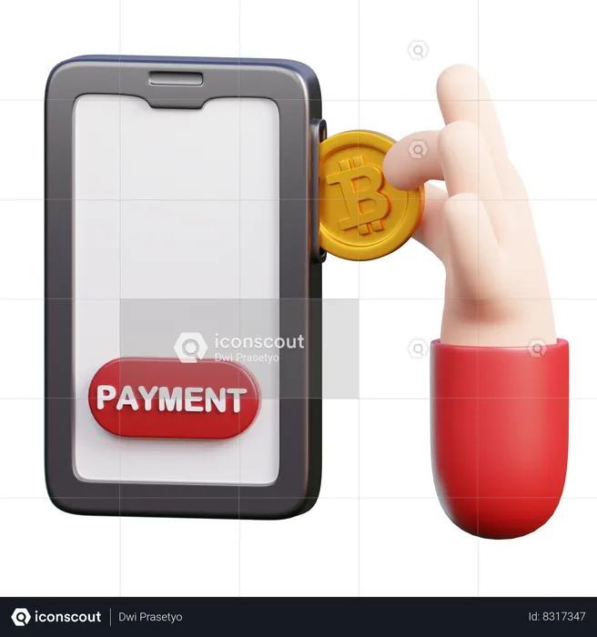 Bitcoin Payment  3D Icon