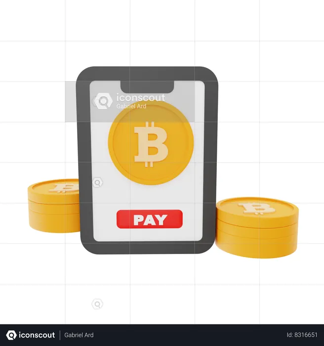 Bitcoin Payment  3D Icon