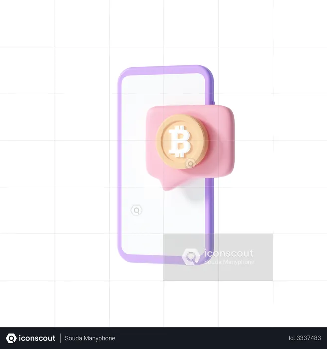 Bitcoin payment  3D Illustration
