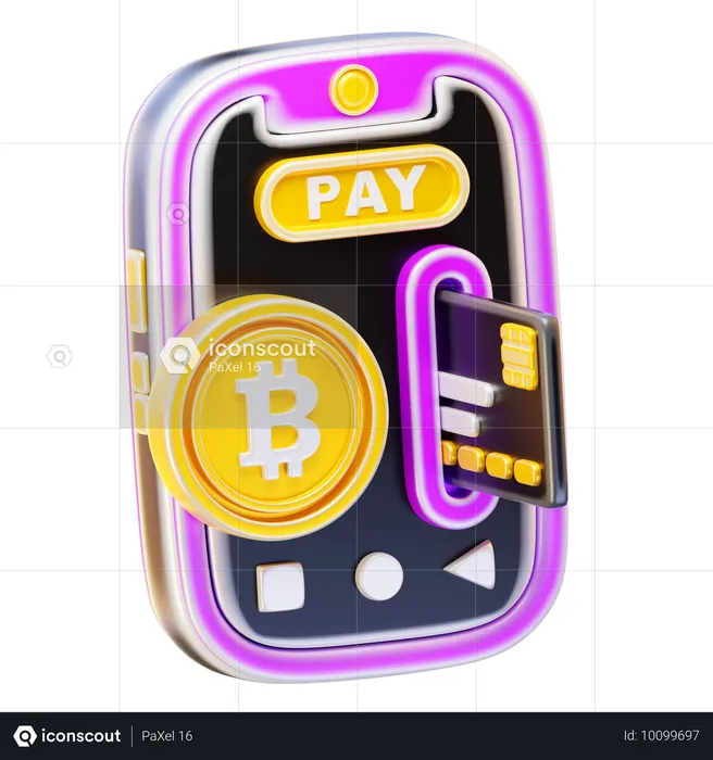 ビットコイン決済  3D Icon