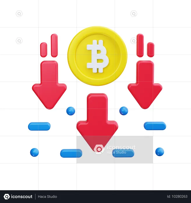 Perda de bitcoins  3D Icon