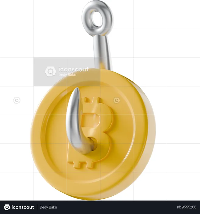 Bitcoin Phishing  3D Icon