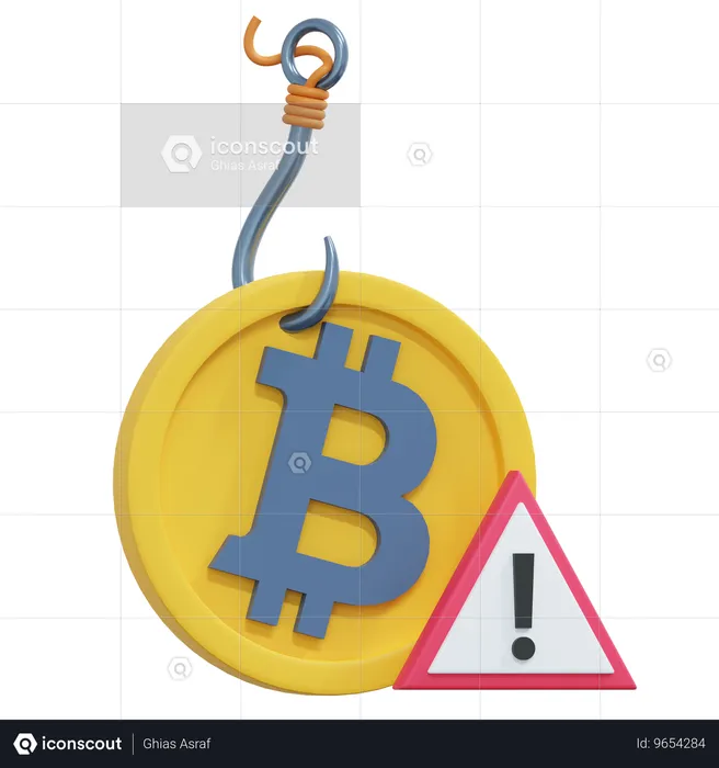 Bitcoin Phishing  3D Icon