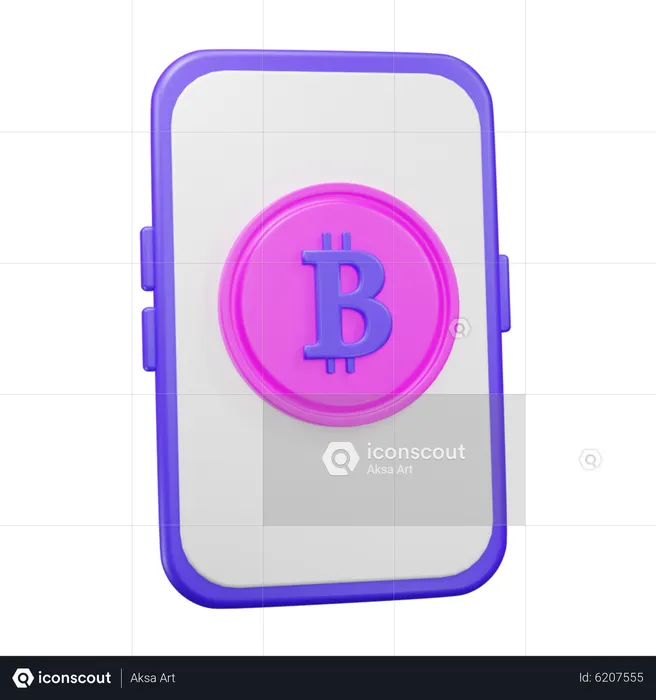 Bitcoin Phone  3D Icon