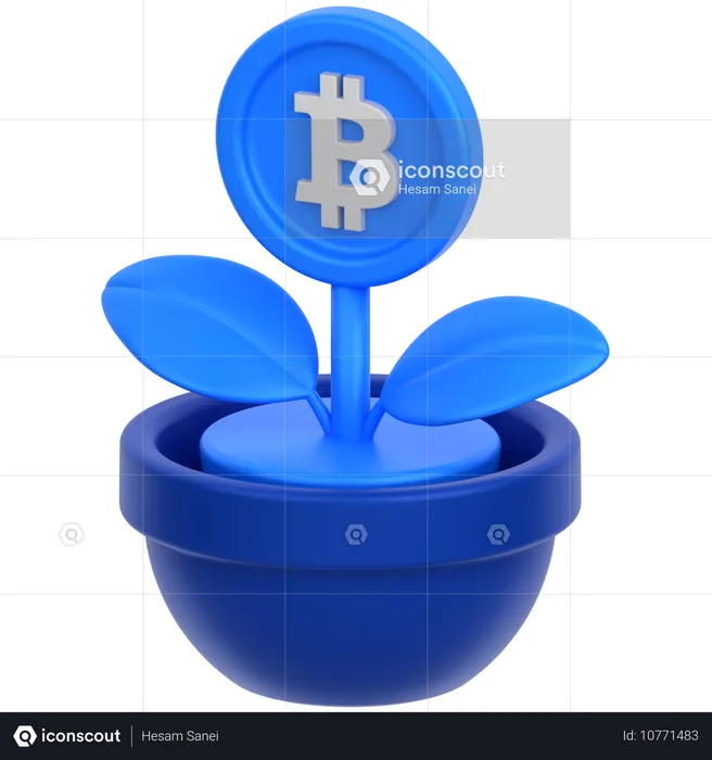 Bitcoin-Anlage  3D Icon