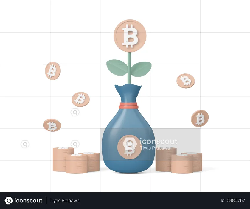 Bitcoin-Anlage  3D Icon