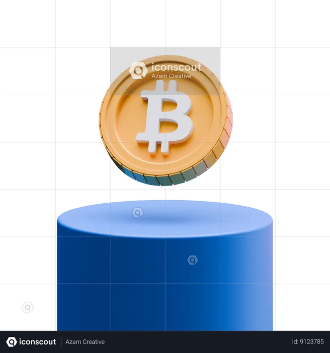 Bitcoin Podium  3D Icon