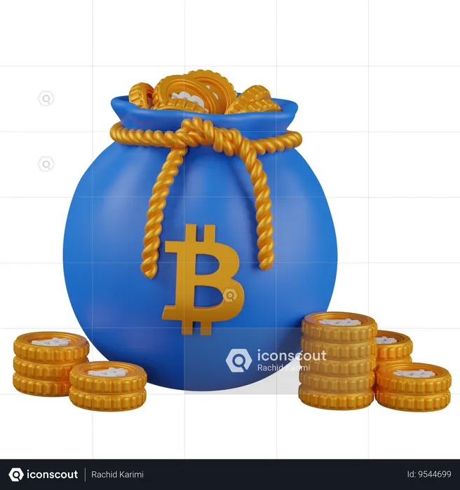Bitcoin Pouch  3D Icon