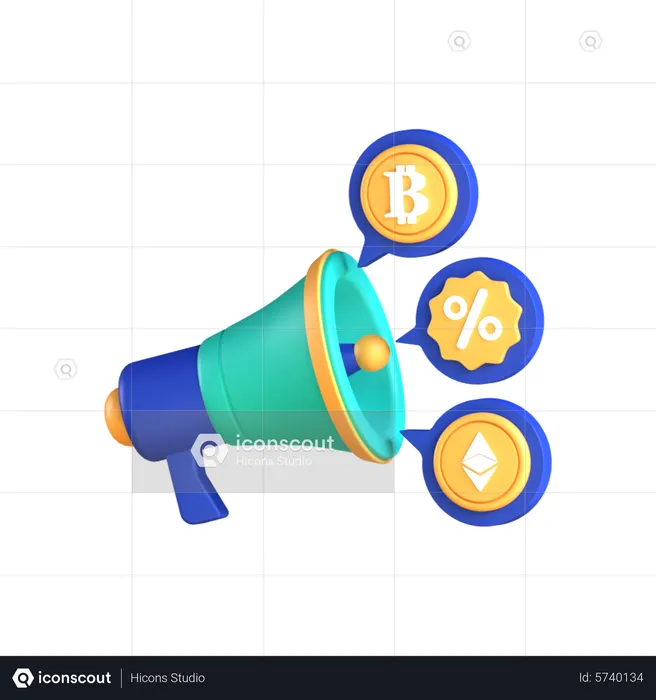 Bitcoin Pramotion  3D Icon