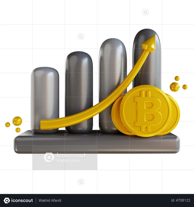 Bitcoin Profit  3D Illustration